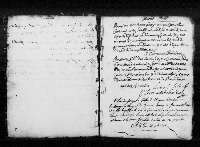 Série communale : baptêmes, mariages et sépultures, 2 janvier - 31 décembre 1752, 3 janvier - 29 décembre 1753, 1er janvier - 26 décembre 1754, 1er janvier - 31 décembre 1755.