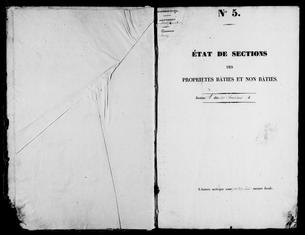 Etat de sections, s.d. [1828].