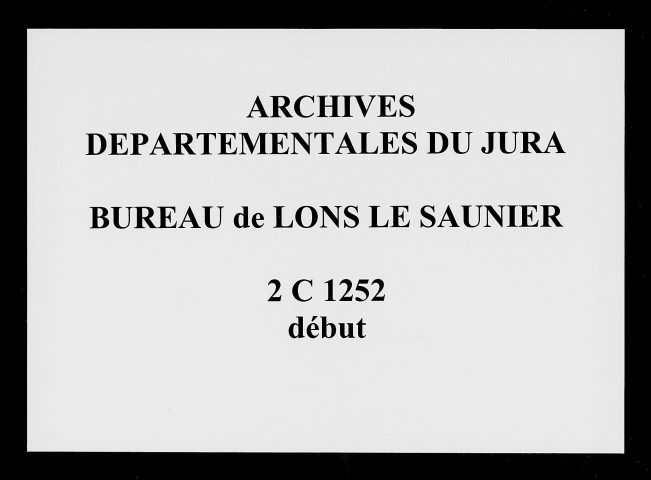 Table de 1752 à 1756