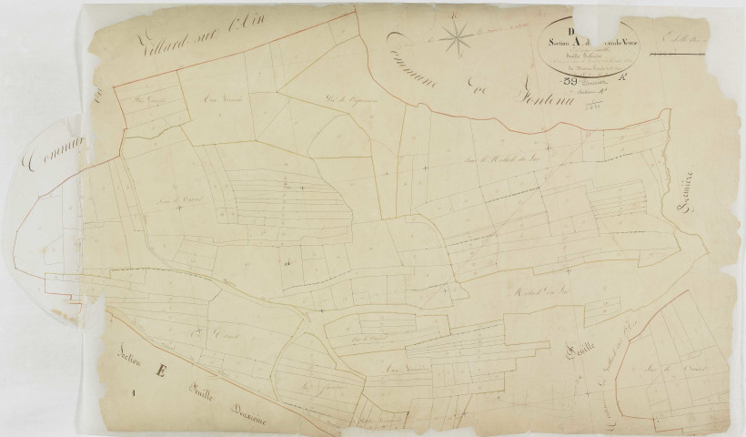 Doucier, section A, Combe Verne, feuille 1.géomètre : Mathieu