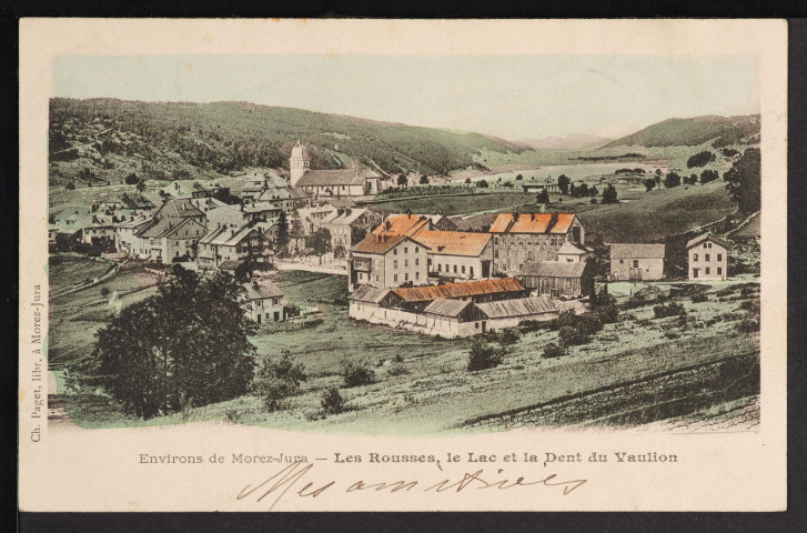 Environs de Morez-Jura – Les Rousses, le Lac et la Dent du Vaulion (Ch. Paget, libr. à Morez-Jura) (1903)