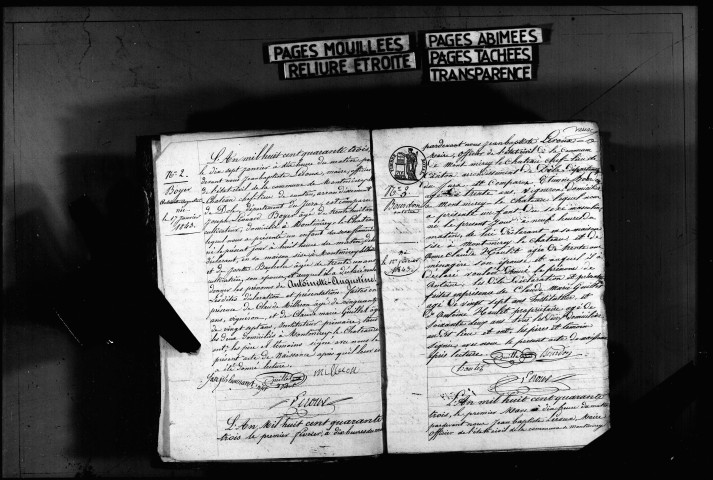 Naissances, mariages, décès, publications de mariage.