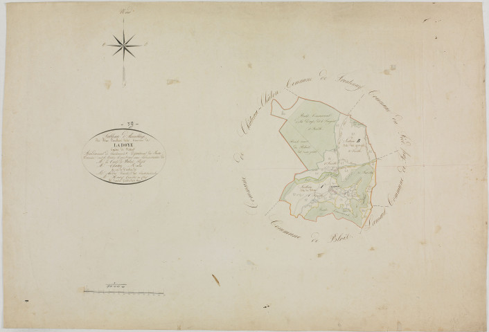 Ladoye-sur-Seille, tableau d'assemblage.géomètre : Jannin