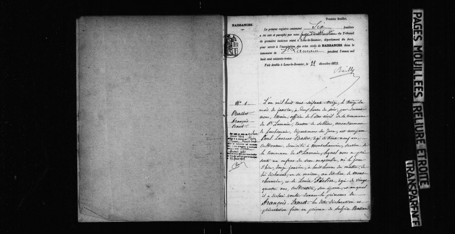 Naissances, décès.