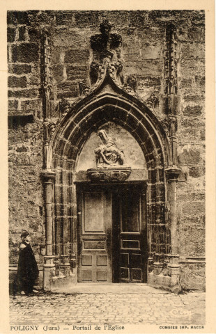Poligny (Jura). Le portail de l'église. Mâcon, Combier imprimerie.