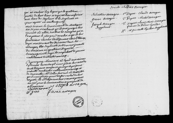 Dossiers instruits en 1750