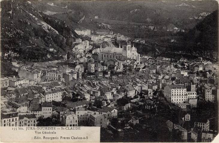 Saint-Claude (Jura). Vue générale. Chalon-sur-Saône, Bourgeois Frères.
