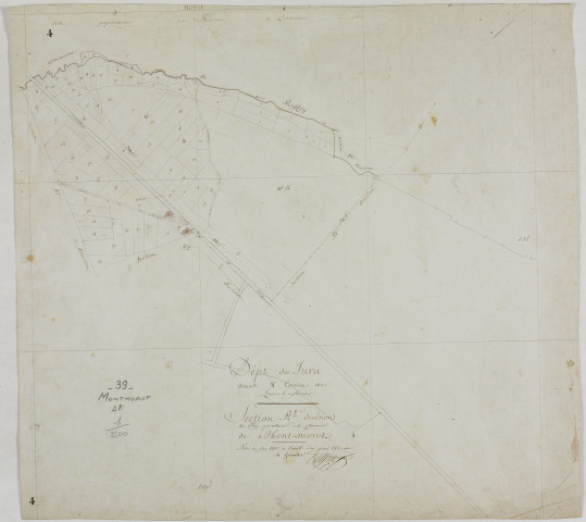 Montmorot, section A, feuille 8.géomètre : Outhier