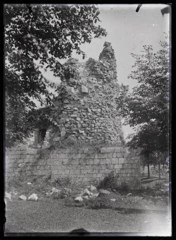 Tour en ruine du château de Nozeroy.