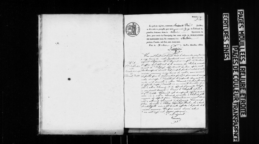 Publications de mariage.