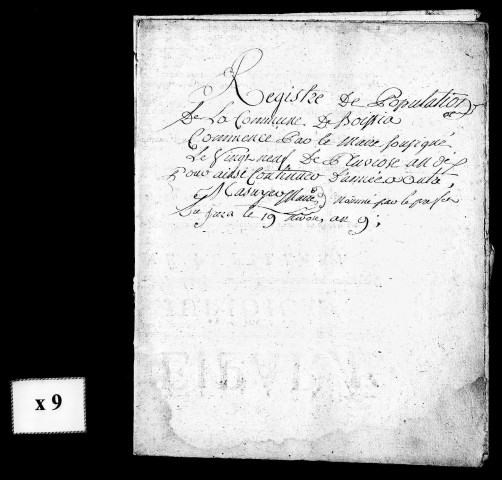 Tableaux nominatifs (registre de population), an X, an XI, an XII, an XIII, an XIV, 1810. Listes nominatives, 1866, 1872, 1876.