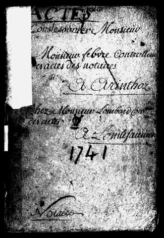 Registre du 5 mars au 1er juin 1741