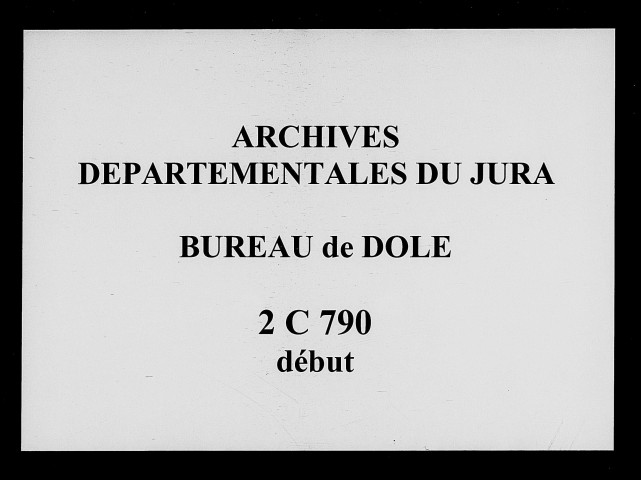 Registre du 1er février au 21 mai