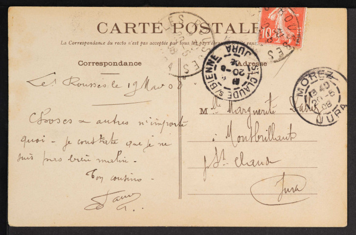 Les Rousses (hiver 1907) – Une cour (Cliché Carrat) (1908)