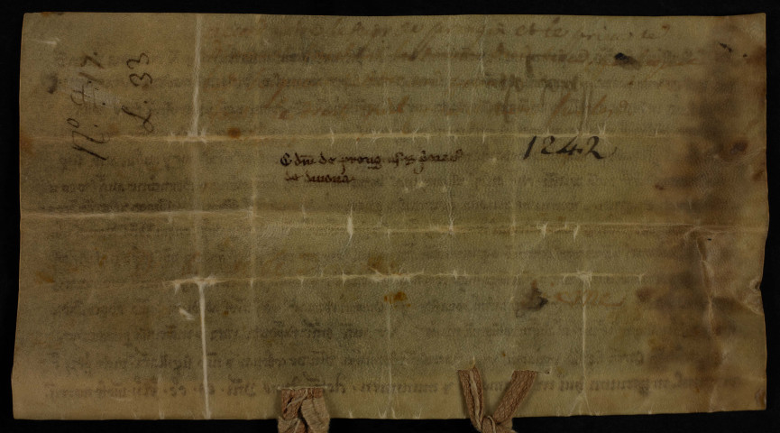 Transaction entre Guillaume, seigneur de Prangins, et le prieur de Divonne a/s. dîmes de Divonne.