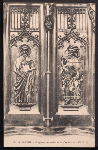 Saint-Claude - Fragment des stalles de la Cathédrale