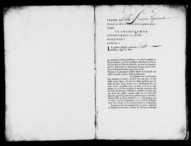 Registre du 9 mars 1757 au 4 juillet 1759