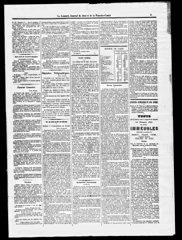 La Liberté du Jura et de la Franche-Comté. 2ème semestre 1884.