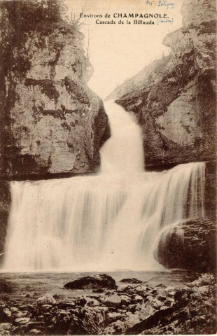 Environs de Champagnole (Jura). La cascade de la Billaude.