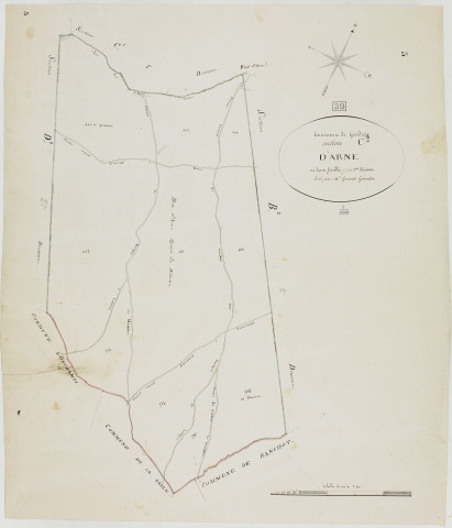 Gendrey, section C, l'Arne, feuille 2.géomètre : Grenot