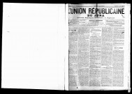 L'Union républicaine du Jura. 1887.