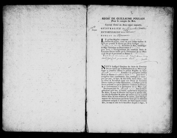 Regsitre du 1er juillet 1748 au 31 décembre 1750 [puis enregistrement des arrêtés et décisions du Conseil de 1769 à 1771]