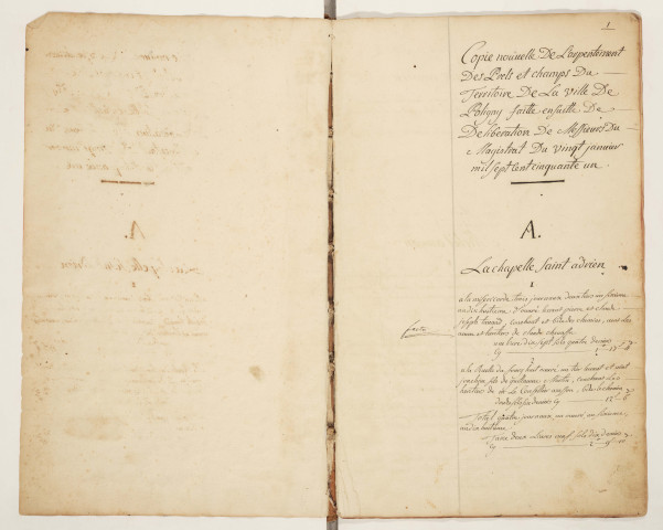 Arpentement portant mutations des champs et prés.