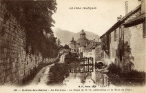 Salins-les-Bains (Jura). 839. La Furieuse, le dome de Notre-Dame Libératrice et la tour de Flore. B.F. Paris "Lux.", imprimerie Catala Frères.