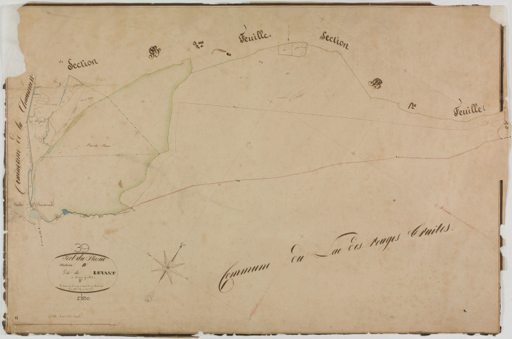 Fort-du-Plasne, section B, le Levant, feuille 3.géomètre : Olivier aîné