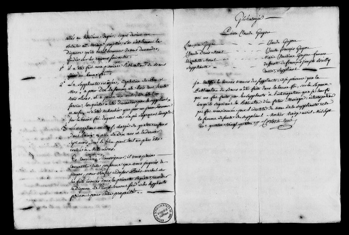 Dossiers instruits en 1784