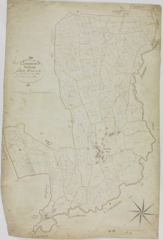 Darbonnay, section B, la Tour et Neuvilley, feuille unique.géomètre : Poux