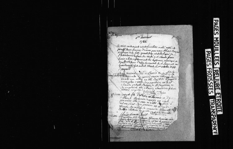 Baptêmes, mariages, sépultures.