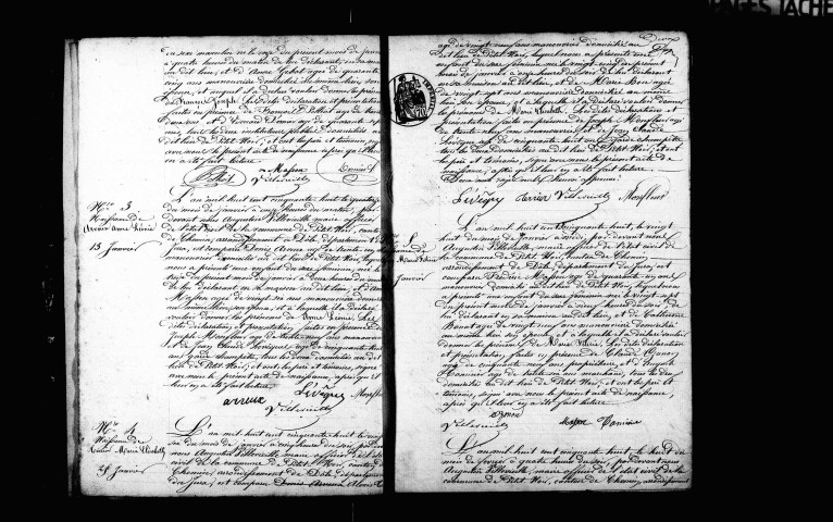 Naissances, mariages, décès, publications de mariage.