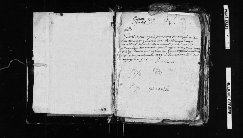 Série communale : baptêmes, mariages et sépultures. 7 janvier 1779-29 décembre 1783.