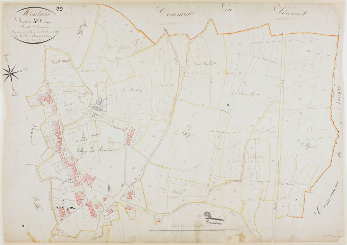 Montain, section unique A, feuille 2.géomètre : Parent