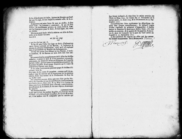 Registre du 24 Juin 1725 au 29 Mars 1726