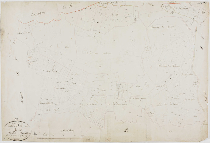 Viry, section D, le Lac, feuille 2.géomètre : Rosset ; échelle