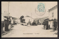 Vaux-lès-Saint-Claude - La Place (Jules Mermet, libraire. St-Claude) (1905)