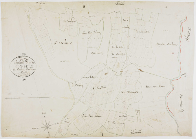 Viry, section B, Bon-Deux, feuille 2.géomètre : Grenier