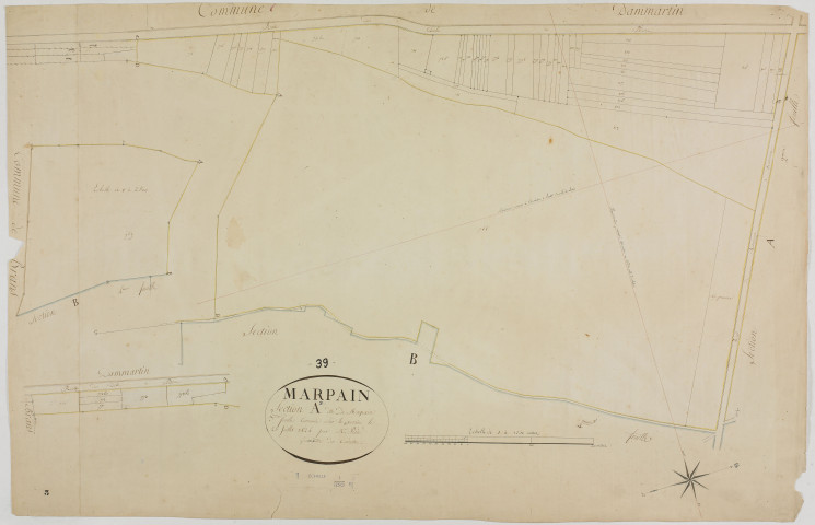 Marpain, section A, Marpain, feuille 3.géomètre : Petite