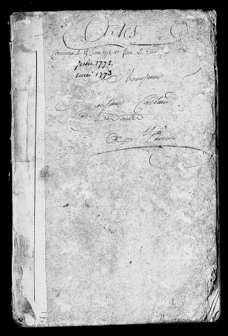 Registre du 15 juin 1772 au 7 mai 1773