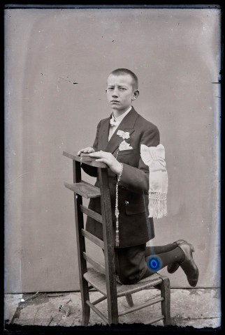 Portrait d'un communiant, fils de la famille Coulet.