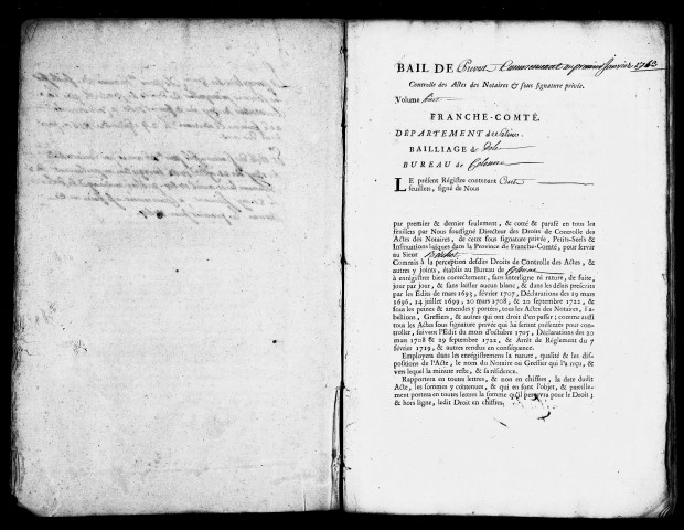 Registre du 26 mars 1764 au 17 octobre 1765