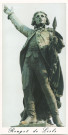 Rouget-de-Lisle. Statue de Rouget de Lisle, de Bartholdi, érigée à lons-le-Saunier place de la Chevalerie en 1882.
