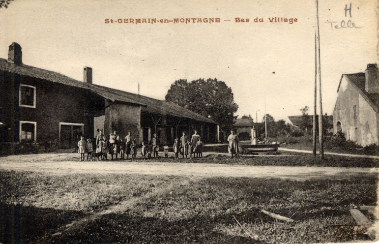 Saint-Germain-en-Montagne (Jura). Le bas du village.