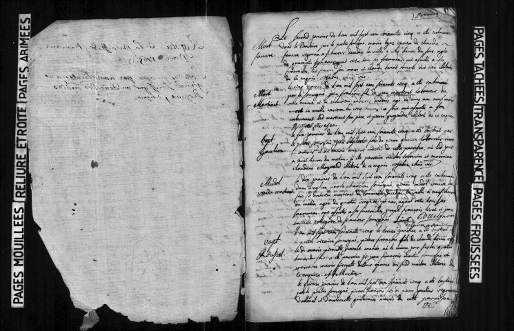 Baptêmes, mariages, sépultures.