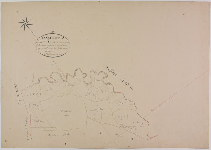 Tassenières, section A, le Nord, feuille 1.