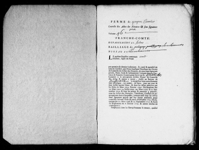 Registre du 10 juin au 4 novembre 1734