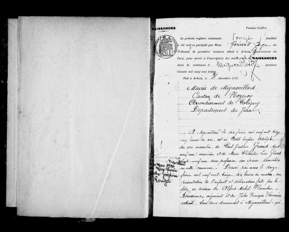 Naissances, mariages, décès, publications de mariage.