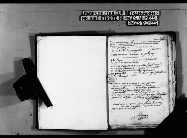 Série communale : naissances, mariages, décès an XI-1813.